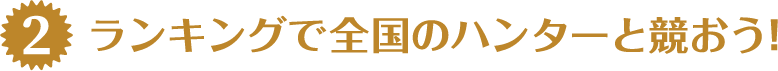 ランキングで全国のハンターと競おう！