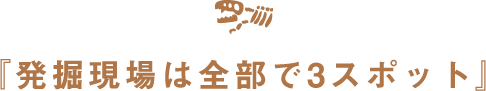 発掘現場は全部で3スポット